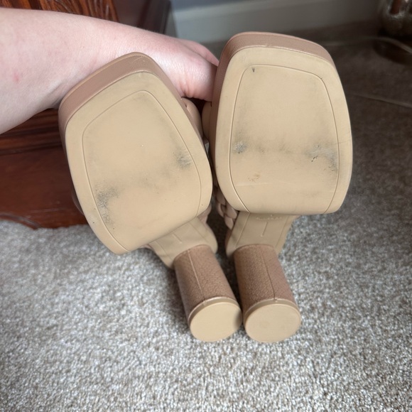 Dolce Vita Tan Braided Women's Heels - Picture 3 of 5